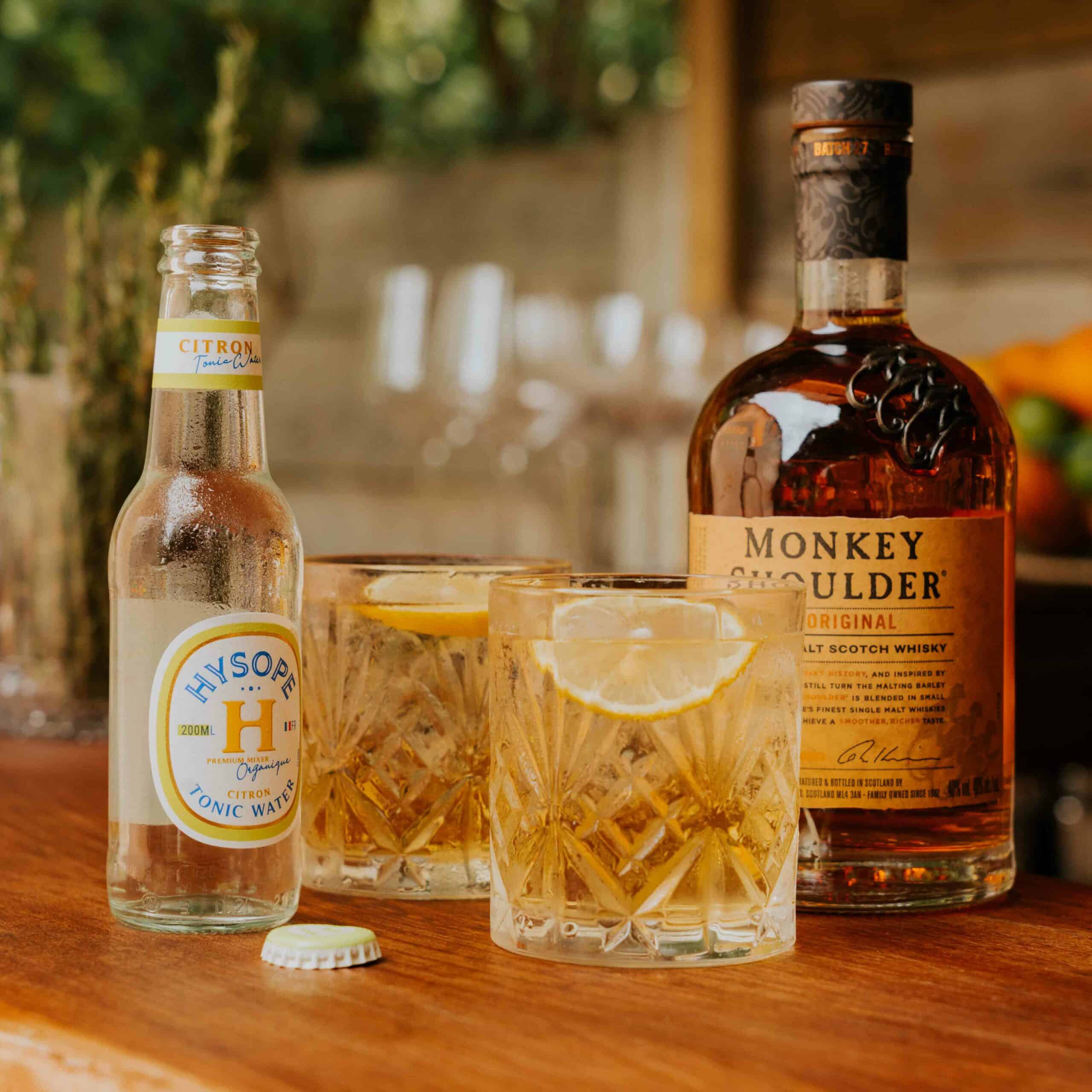 whisky tonic citron hysope monkey shoulder